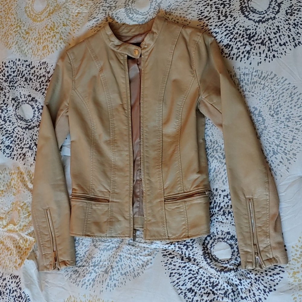 Express leather moto jacket